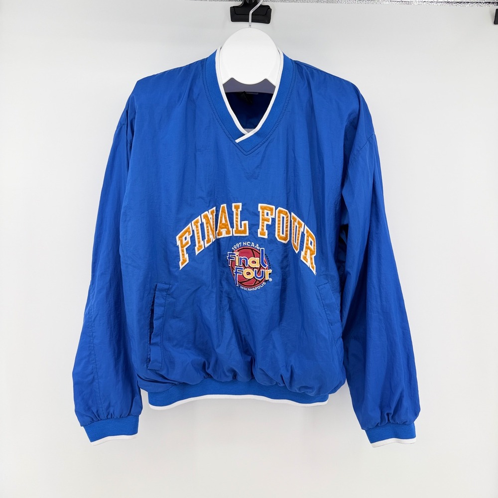 NCAA Action 1997 Final Four Windbreaker Men L Blue Vintage Pullover Indianapolis